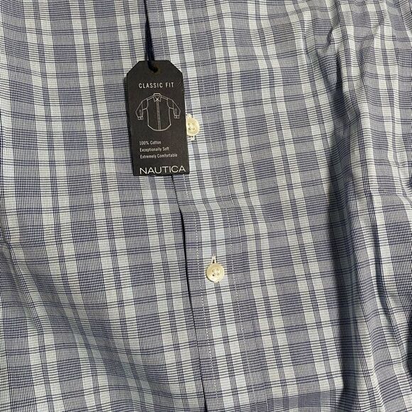 Nautica Classic Fit Bottom Up Long Sleeve Shirt Blue Men’s Size 17, 32/3… - Picture 6 of 12